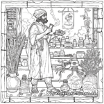 Intricate Coloring Pages of Renaissance Medicinal Practices 3
