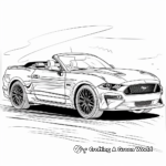 Intricate Ford Mustang Convertible Coloring Pages 4