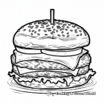 Intricate Gourmet Burger Coloring Pages 1