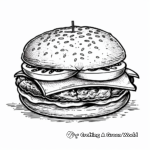 Intricate Gourmet Burger Coloring Pages 2