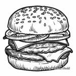 Intricate Gourmet Burger Coloring Pages 3