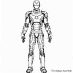 Intricate Iron Man Suit Pattern Coloring Pages 1