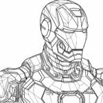 Intricate Iron Man Suit Pattern Coloring Pages 2