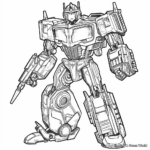 Intricate Optimus Prime Coloring Pages for Adults 3