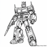 Intricate Optimus Prime Coloring Pages for Adults 4