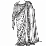 Intricate Patterned Toga Coloring Pages for Adults 1