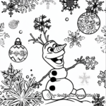 Intricate Patterns in a Frozen Christmas Coloring Pages 1