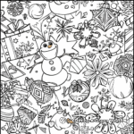 Intricate Patterns in a Frozen Christmas Coloring Pages 3