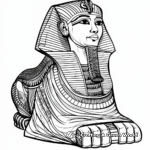 Intricate Sphinx and Mummy Coloring Pages 2