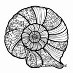 Intricate Spiral Seashell Coloring Pages 3