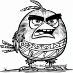 Intricate Terence - Big Red Bird Angry Bird Coloring Pages 3
