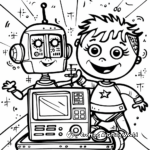 Inventive Robot Coloring Pages for Children 1