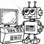 Inventive Robot Coloring Pages for Children 4
