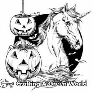 Halloween Unicorn Coloring Pages - Free & Printable!