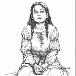 Joan of Arc Captivity Scene Coloring Pages 1