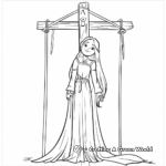 Joan of Arc Martyrdom at the Stake Coloring Pages 3