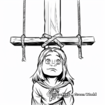 Joan of Arc Martyrdom at the Stake Coloring Pages 4