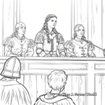 Joan of Arc Trial Scene Coloring Pages 3