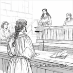 Joan of Arc Trial Scene Coloring Pages 4