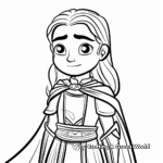 Joan of Arc with Her Banner Coloring Pages 3