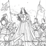 Joan of Arc’s Coronation Scene Coloring Pages 1