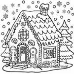 Jolly Gingerbread House Coloring Pages 1