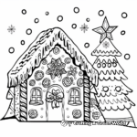 Jolly Gingerbread House Coloring Pages 2
