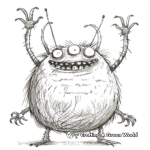 Jovial Multi-Legged Monster Coloring Pages 3