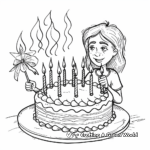 Joyful Celebration: Auntie's Birthday Cake Coloring Pages 2
