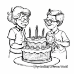 Joyful Celebration: Auntie's Birthday Cake Coloring Pages 4