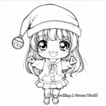 Joyful Chibi Holiday-Themed Coloring Pages 3