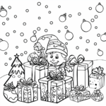 Joyful Christmas Decorations Coloring Pages 1
