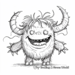Joyful Horned Monster Coloring Pages 3