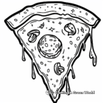 Kawaii Pizza Slice Coloring Pages 2