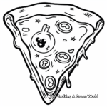 Kawaii Pizza Slice Coloring Pages 3