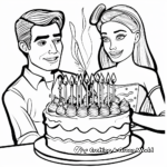 Ken & Barbie's Dreamhouse Birthday Coloring Sheets 2