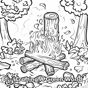 Campfire Coloring Pages - Free &amp; Printable!