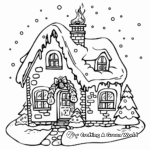 Kid-Friendly Cartoon Christmas House Coloring Pages 3
