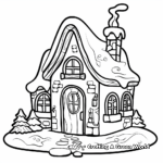 Kid-Friendly Cartoon Christmas House Coloring Pages 4