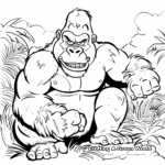 Kid-Friendly Cartoon King Kong Coloring Pages 1
