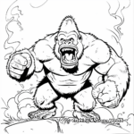 Kid-Friendly Cartoon King Kong Coloring Pages 2