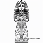 Kid-Friendly Cartoon Pharaoh Coloring Pages 4