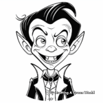 Kid-Friendly Cartoon Vampire Coloring Pages 1