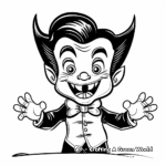 Kid-Friendly Cartoon Vampire Coloring Pages 2