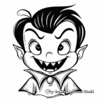 Kid-Friendly Cartoon Vampire Coloring Pages 3