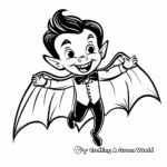 Kid-Friendly Cartoon Vampire Coloring Pages 4
