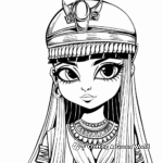 Kid-Friendly Cleopatra Cartoon Coloring Pages 3