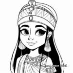 Kid-Friendly Cleopatra Cartoon Coloring Pages 4