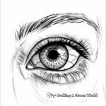 Kid-Friendly Human Eye Coloring Pages 1