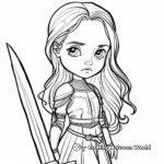 Kid-Friendly Joan of Arc Coloring Pages for Children 1